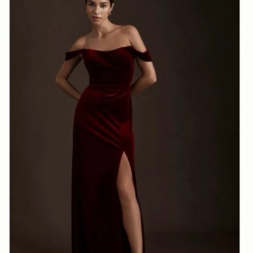 BHLDN Strapless chocolate brown Gown